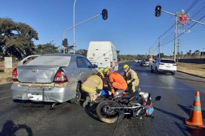  Nos oito primeiros meses do ano, 68 motociclistas perderam a vida nas pistas do DF -  (crédito: CBMDF)