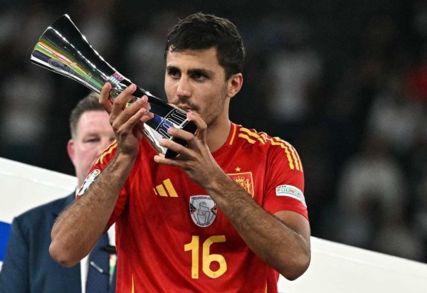 Rodri foi eleito o melhor jogador da Euro-2024, na Alemanha -  (crédito:  AFP)