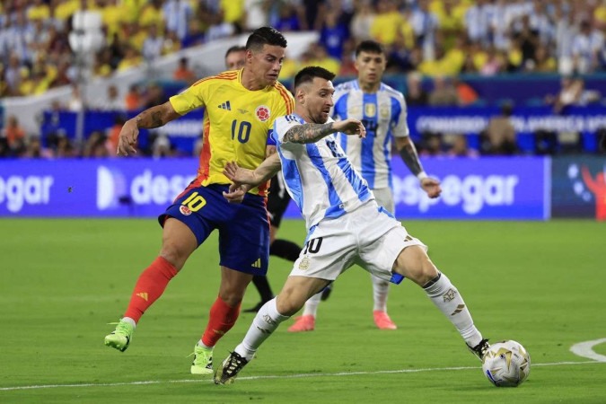 O incidente aconteceu quando, após o final da partida, a entrada de Jerusún no gramado junto com um de seus filhos e outros familiares para a cerimônia de premiação foi proibida -  (crédito:  Getty Images via AFP)