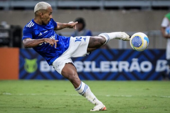 Matheus Pereira marcou o segundo gol da vitória do Cruzeiro sobre o Bragantino  -  (crédito: Foto: Staff Images/Cruzeiro)