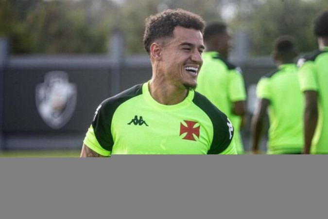 O camisa 11 em seu primeiro treino no Cruz-Maltino -  (crédito: Foto: Leandro Amorim/Vasco)