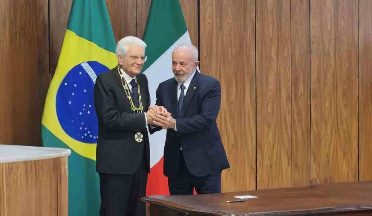 O pronunciamento aconteceu no encontro com o presidente da Itália, Sergio Mattarella, no Palácio do Planalto -  (crédito: Henrique Lessa/CB/D.A Press)