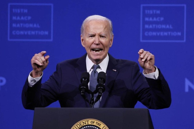 Biden publicou carta de desistência neste domingo -  (crédito:  Getty Images via AFP)