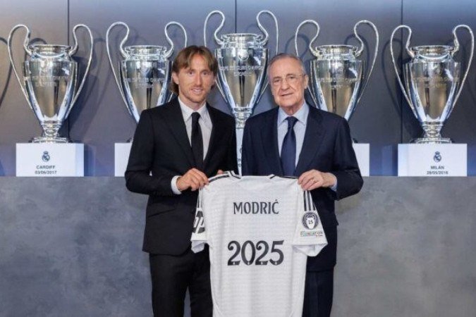 Luka Modric segue no Real Madrid por mais um temporada - (crédito: - Foto: Pedro Castillo/Real Madrid) Luka Modric segue no Real Madrid por mais um temporada - (crédito: - Foto: Pedro Castillo/Real Madrid)