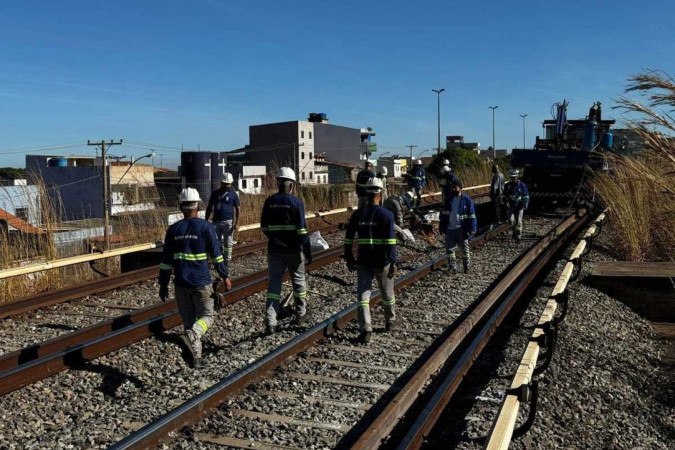 Segunda etapa da manutenção será feita neste domingo (21) -  (crédito: Divulgação/Metrô-DF)