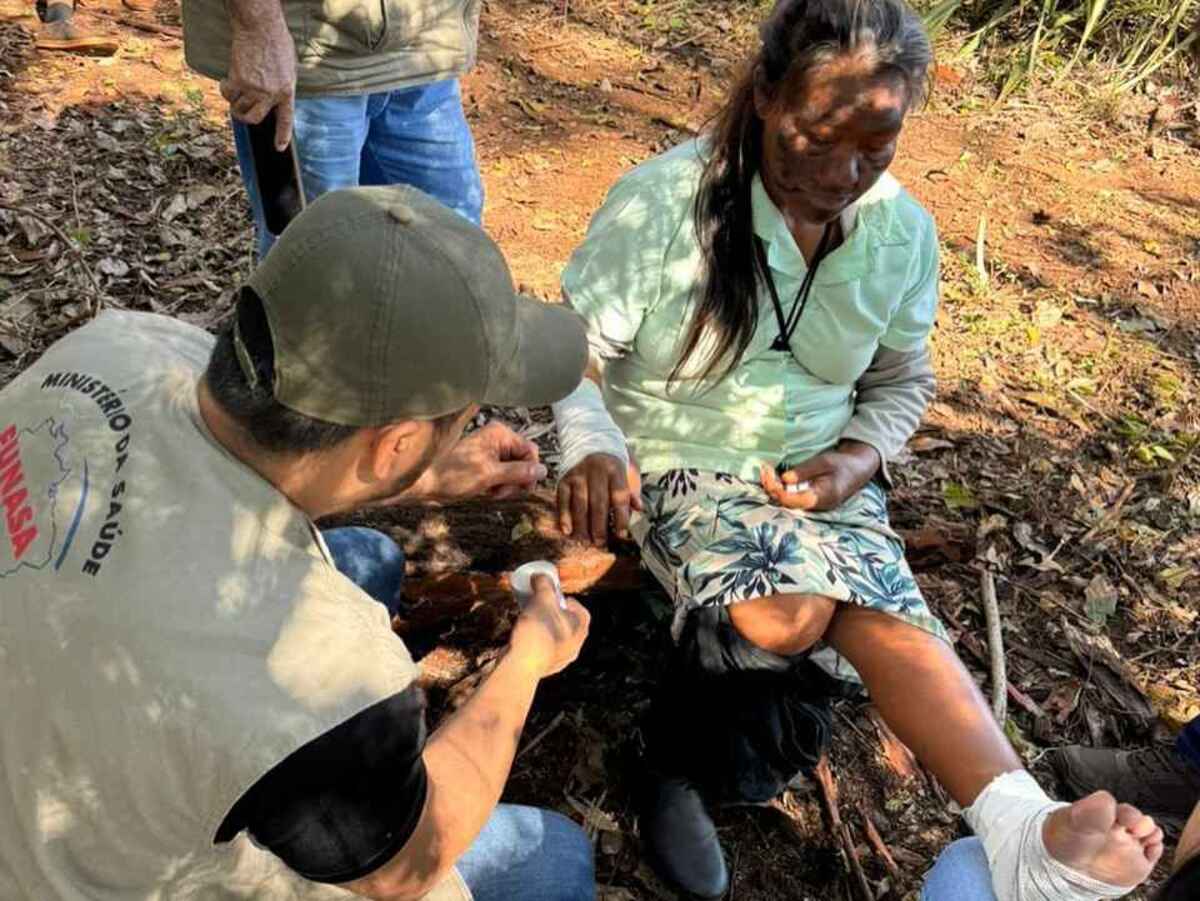 O Tekoha Kunumi, considerado um território sagrado, foi palco de um ataque ocorrido na segunda-feira (15/7) -  (crédito: (Foto: Eloy Terena/Instagram))