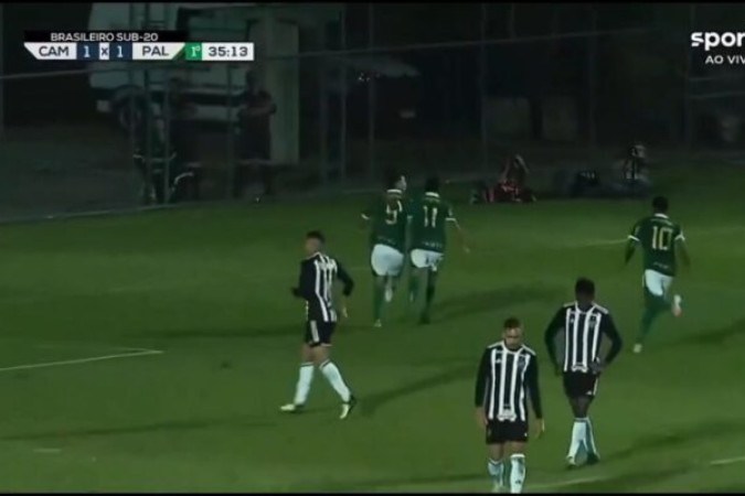  sai na frente, toma a virada do alviverde, mas busca o empate no segundo tempo, em duelo que termina empatado por 2 a 2  -  (crédito: Foto: Reprodução)