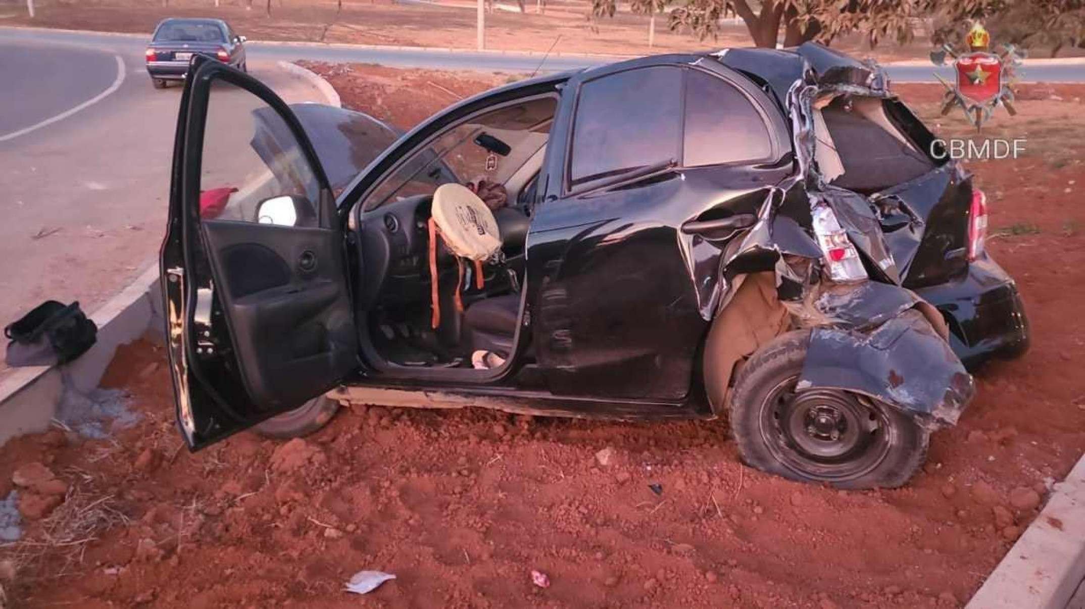 Colisão deixou uma mulher ferida na via Estrutural