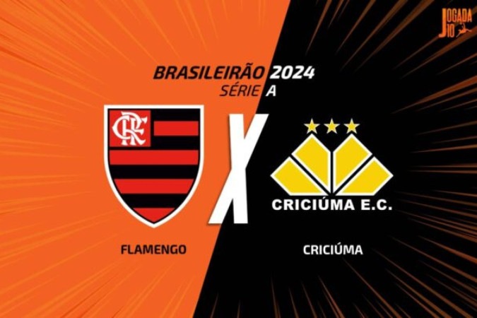 rasília, no Mané Garrincha, o Flamengo enfrenta o Criciúma, pelo Brasileirão. Rubro-Negro terá a volta dos uruguaios -  (crédito: Foto: Arte/Jogada10)