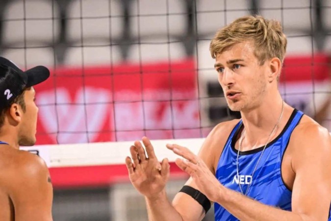 Jogador de vôlei de praia Steven Van De Velde holandês, foi condenado por estupro de uma menina de 12 anos -  (crédito: Divulgação/Federação Holandesa de Vôlei)