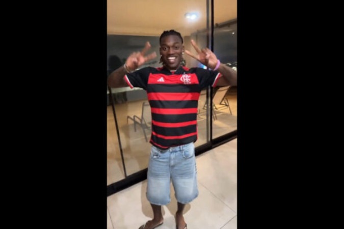 el Leão empolgou rubro-negros nas redes sociais após mencionar o clube em entrevista e fazer série da aparições com o Manto -  (crédito: Foto: Reprodução)