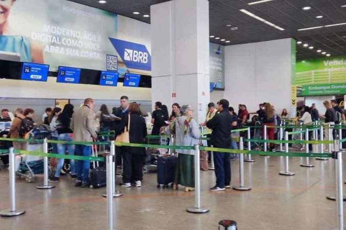 Apagão global cibernético/Aeroporto de Brasília -  (crédito: Ed Alves/CB/D.A Press)