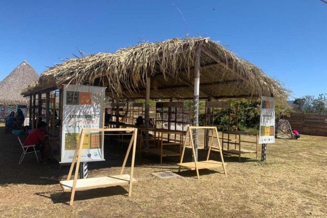 Feira de Experiências Sustentáveis do Brasil reúne artistas com obras que representam os biomas brasileiros  -  (crédito: Gabriella Braz/CB)