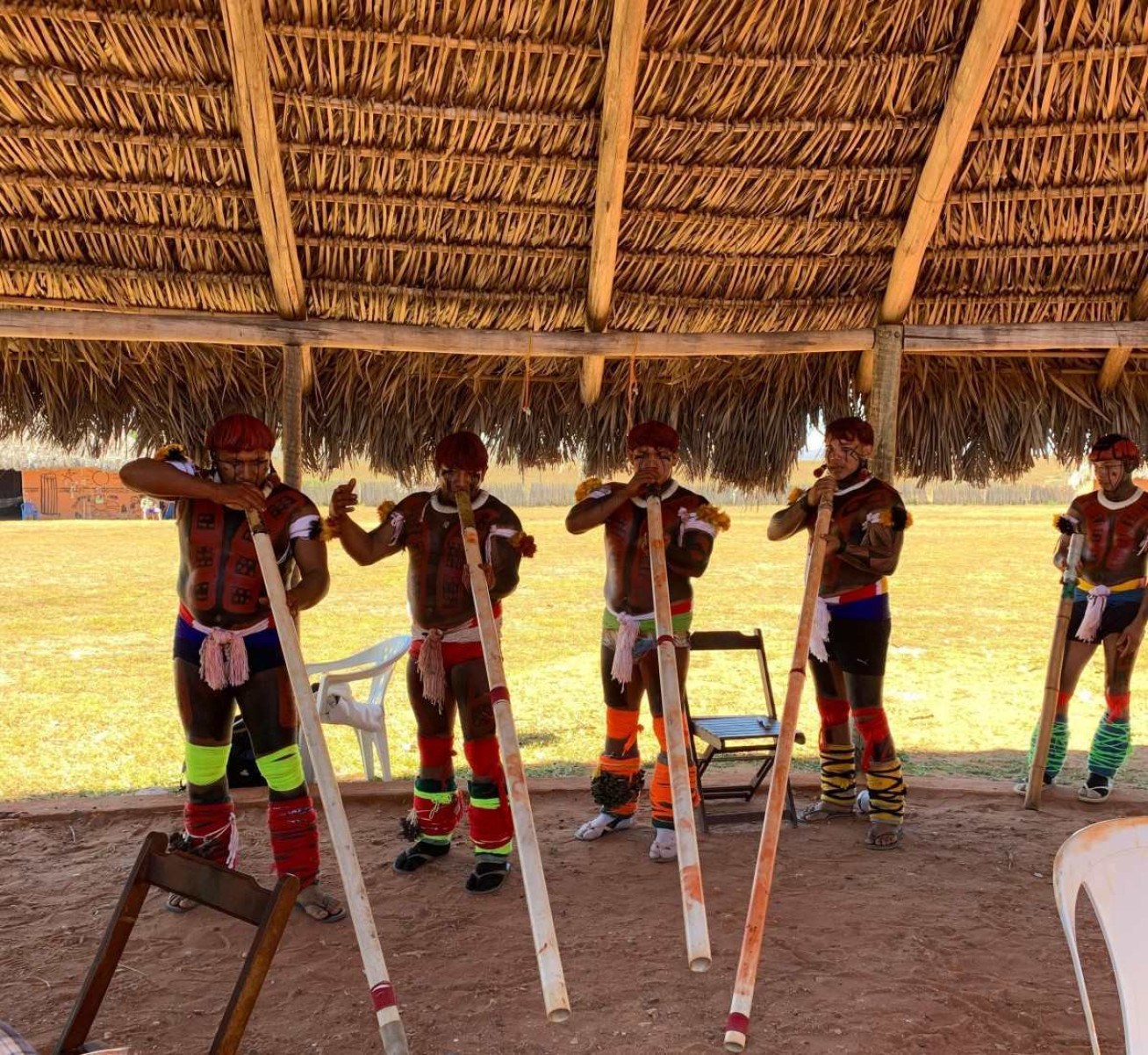 16ª Aldeia Multiétnica: Ritual realizado antes da arranhadura