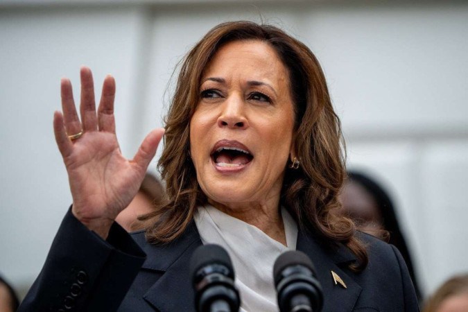 Harris prometeu que vai colocar o direito ao aborto na Constituição dos Estados Unidos -  (crédito:  Getty Images via AFP)