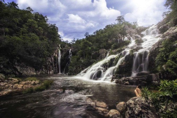  Chapada dos Veadeiros (GO): espaços externos com formações aquíferas foram os mais associados à melhora nos sintomas de transtornos mentais, mas parques e outras intervenções urbanas também tiveram impacto positivo -  (crédito:  Aline Fortuna/Wikimedia Commons)