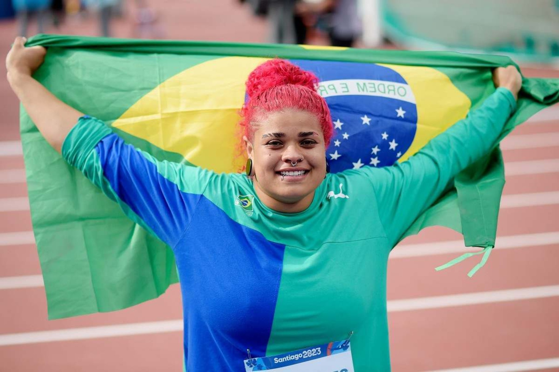 Izabela Rodrigues ganhou a medalha de ouro no lançamento do disco nos Jogos Pan-americanos de Santiago 2023