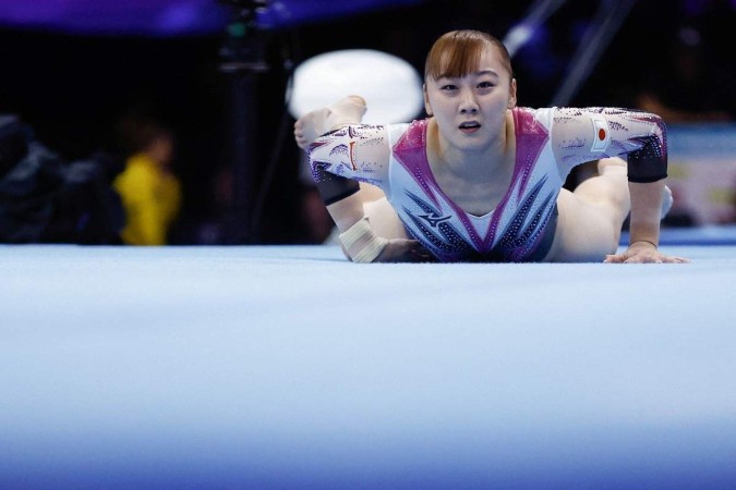 A ginasta chegaria à Olimpíada de Paris como medalha de bronze nas traves do Mundial de Ginástica, disputado em Liverpool, em 2022 -  (crédito:  AFP)