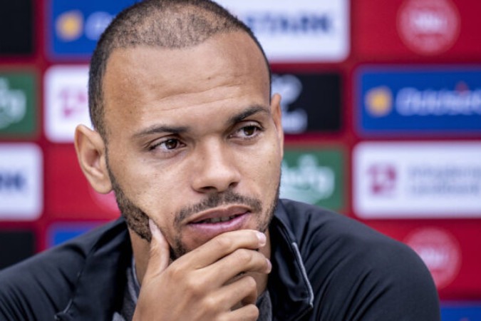   Martin Braithwaite under mixed zone og traening i Helsingoer, mandag den 14. juni 2021. , Copenhagen Denmark *** Martin Braithwaite during mixed zone and training in Helsingoer, Monday 14 June 2021, Copenhagen Denmark PUBLICATIONxINxGERxSUIxAUTxONLY Copyright: Ritzau/Scanpix LiselottexSabroex COP101 spdk20210614-114006-L
      Caption  -  (crédito:  imago images/Ritzau Scanpix)