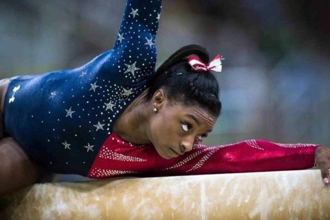 A ginasta Simone Biles é tema de uma das produções da Netflix -  (crédito: Reprodução Netflix)