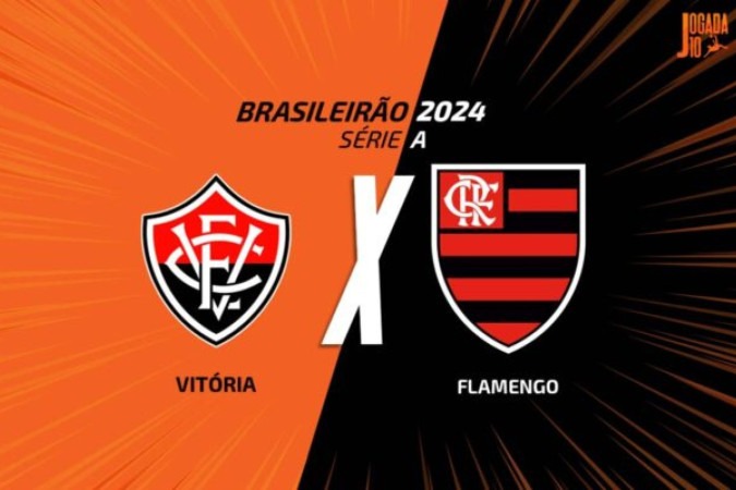 onfronto entre rubro-negros, Vitória e Flamengo se enfrentam nesta quarta-feira, às 20h, em Salvador -  (crédito: Foto: Arte/Jogada10)