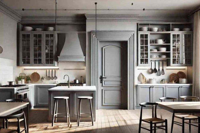 As molduras podem complementar o visual da porta, garantindo mais personalidade 