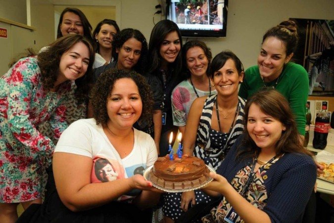Equipe da Revista em aniversário em janeiro de 2013 