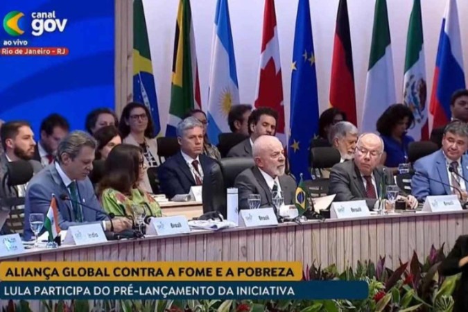 Lula fala durante encontro do G20, no Rio -  (crédito: Reprodução TV GOV)