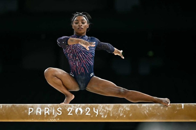 Favoritas à medalha de ouro, a equipe dos Estados Unidos encerrou sua participação na subdivisão 2 com 172,296 pontos -  (crédito:  AFP)