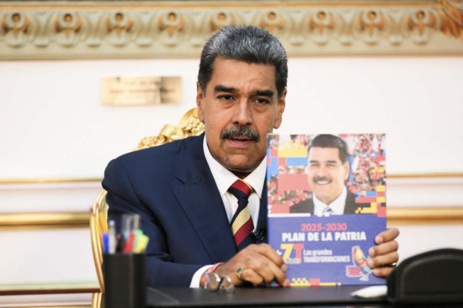  This handout picture released on July 25 by the Venezuelan Presidency shows Venezuelan president Nicolas Maduro speaking during a televised message in Caracas. Maduro called on Thursday for a 