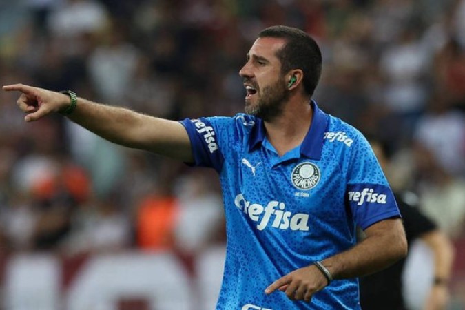 liar, que substituiu o suspenso Abel Ferreira, explica revés no Maracanã, reconhecendo superioridade do rival -  (crédito: Foto: Cesar Greco/Palmeiras/by Canon)