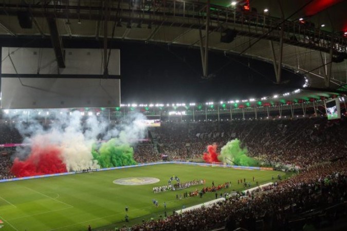 Torcida do Fluminense contra o Palmeiras -  (crédito: Foto: Marina Garcia/FFC)