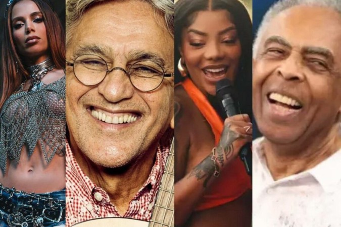 
Anitta, Caetano Veloso, Ludmilla e Gilberto Gil -  (crédito: Reprodução/Instagram/Globo - Montagem)