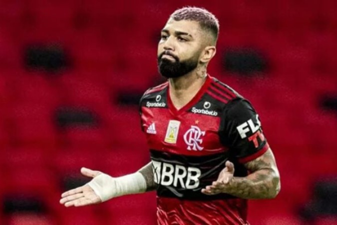 Gabigol pelo Flamengo -  (crédito: Foto: Marcelo Cortes/Flamengo)