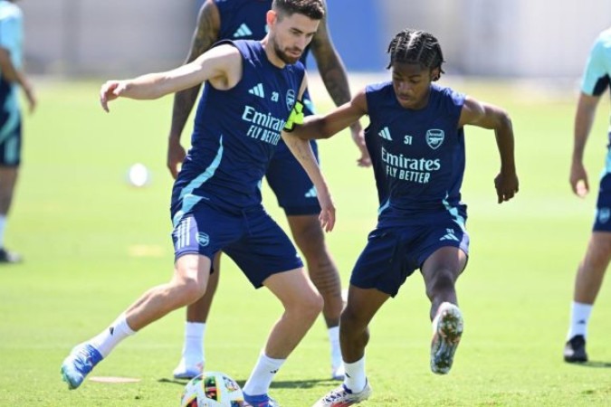 Treino do Arsenal em Los Angeles -  (crédito: Foto: Divulgação / Arsenal)