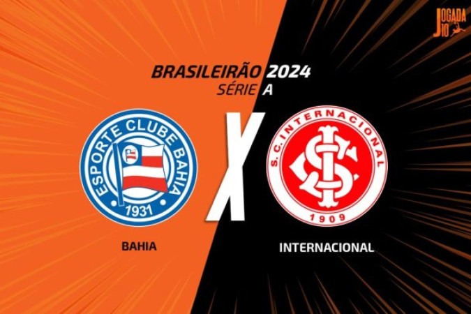 Em fases negativas, Internacional e Bahia tem confronto pela 20ª rodada do Campeonato Brasileiro -  (crédito: Foto: Arte/Jogada10)