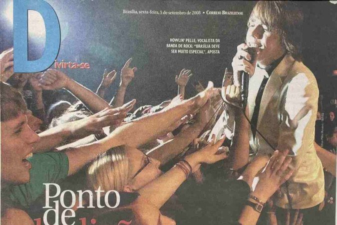 Matéria do 
caderno de 
eventos sobre o show do 
The Hives em Brasília em 
2008