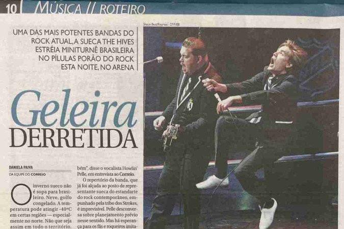 Artigo da seção Evento sobre o show do The Hives em Brasília em 2008