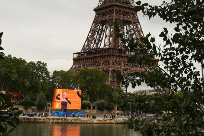 Lady Gaga na Cerimônia de Abertura em Paris -  (crédito: Abelardo Mendes Jr./CB/ D.A Press)