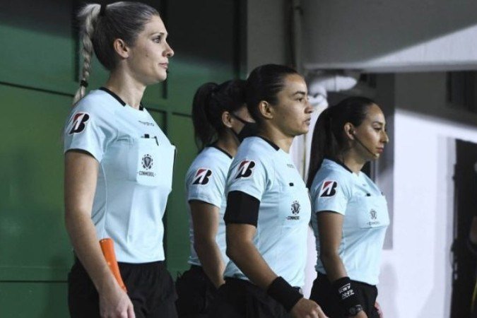 Trio de arbitragem feminino - (crédito: Foto: Staff Images/Conmebol) Trio de arbitragem feminino - (crédito: Foto: Staff Images/Conmebol)