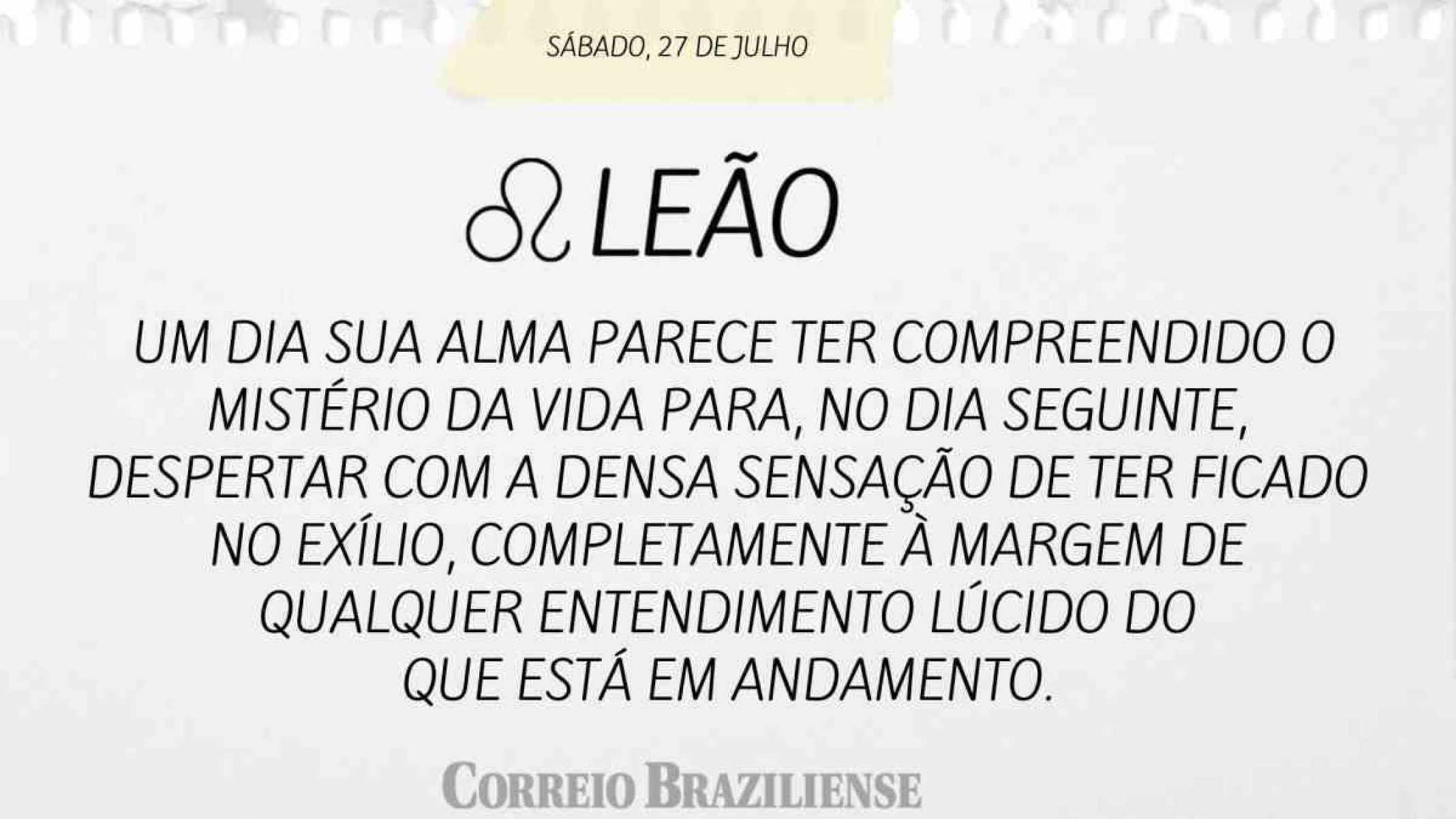 LEÃO  | 27 DE JULHO