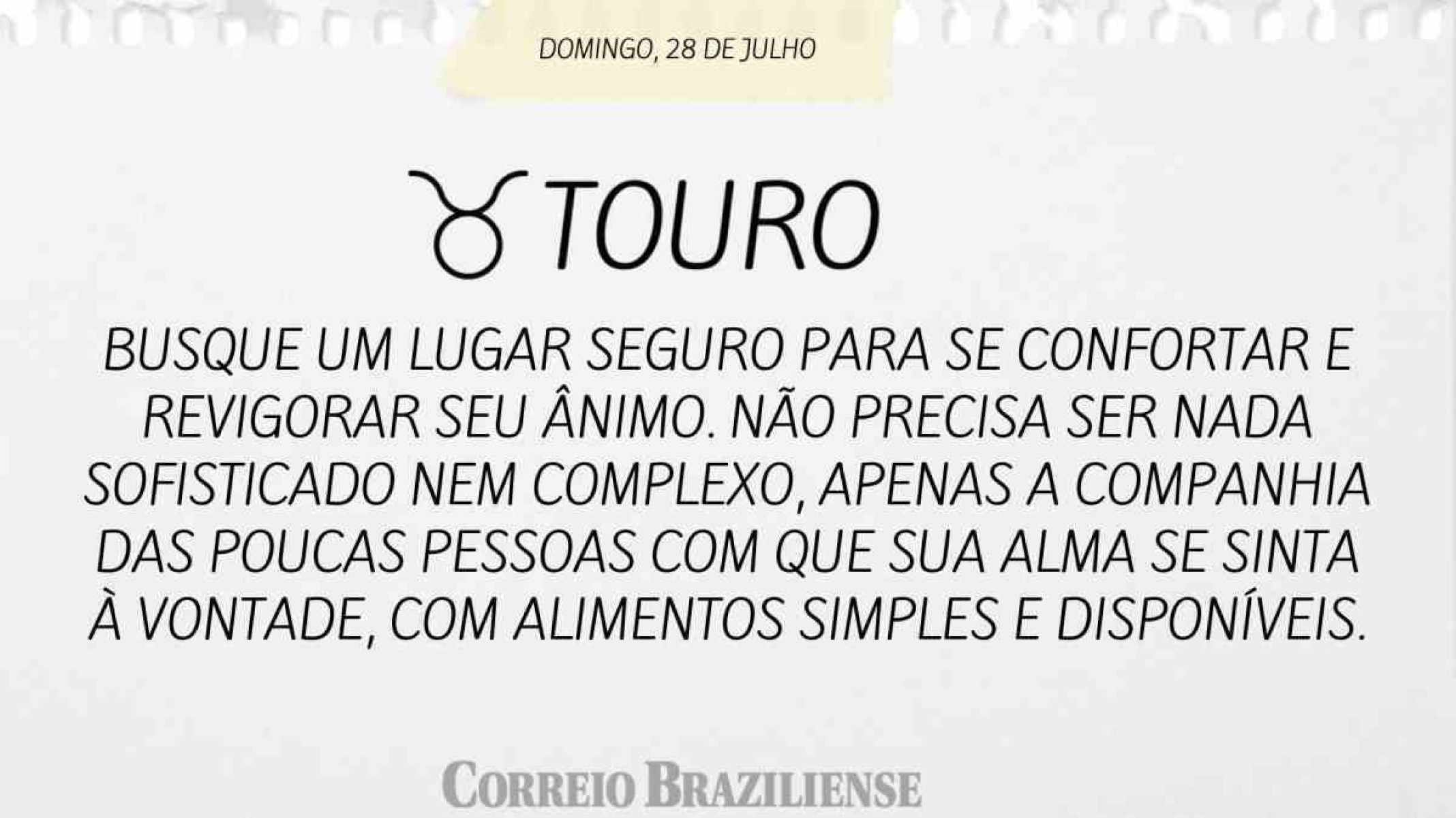 TOURO |  28 DE JULHO