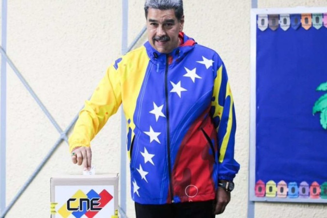 Nicolás Maduro na eleição deste domingo: novo mandato até 2031 -  (crédito: RS via Fotos Públicas)