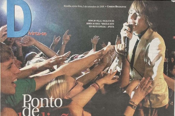 Matéria  
falava sobre 
o primeiro 
show da 
banda em 
Brasília  -  (crédito: Arquivo CB)