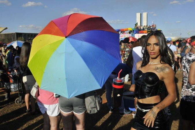  28/07/2024. Crédito: Minervino Júnior/CB/D.A Press. Brasil.  Brasilia - DF. Parada LGBTQ na Esplanada dos Ministérios. -  (crédito: Fotos: Minervino Júnior/CB/D.A.Press)