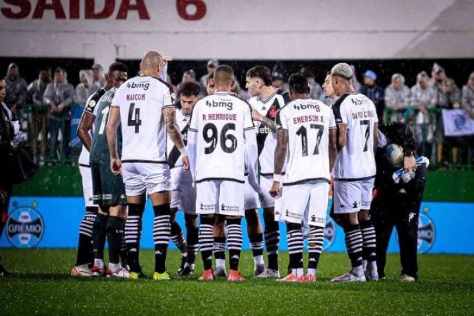 Vasco sofreu na Arena Condá, contra o Grêmio, no último domingo (28) -  (crédito: Foto: Matheus Lima/Vasco)