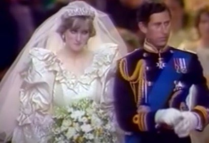 Em 29/7/2024 faz 43 anos de um dos maiores eventos da história da TV: o casamento da então Princesa Diana com o Príncipe Charles, na Inglaterra.  -  (crédito: Reprodução/TV Globo)