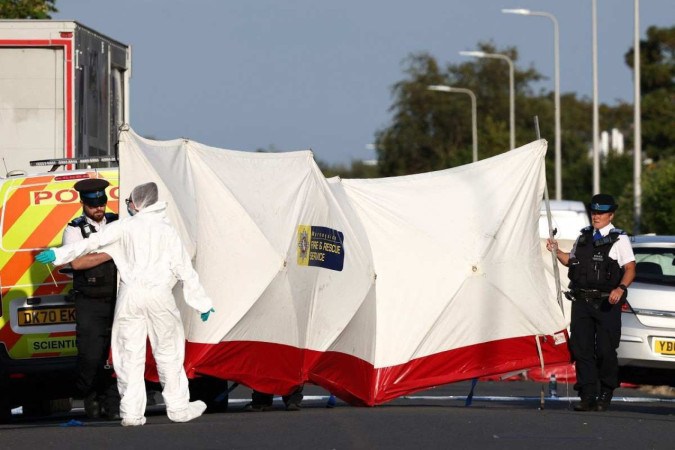 Três crianças morreram e outras oito ficaram feridas no ataque
       -  (crédito: Darren Staples / AFP)