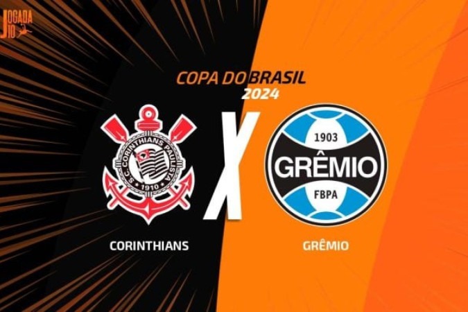 Corinthians e Grêmio duelam pela Copa do Brasil -  (crédito: Foto: Arte/Jogada10)