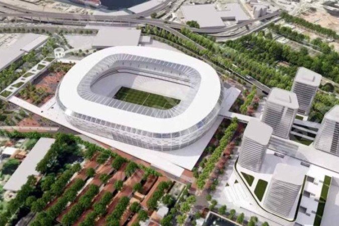 Possível projeção do estádio do Flamengo - (crédito: Foto: Divulgação) Possível projeção do estádio do Flamengo - (crédito: Foto: Divulgação)